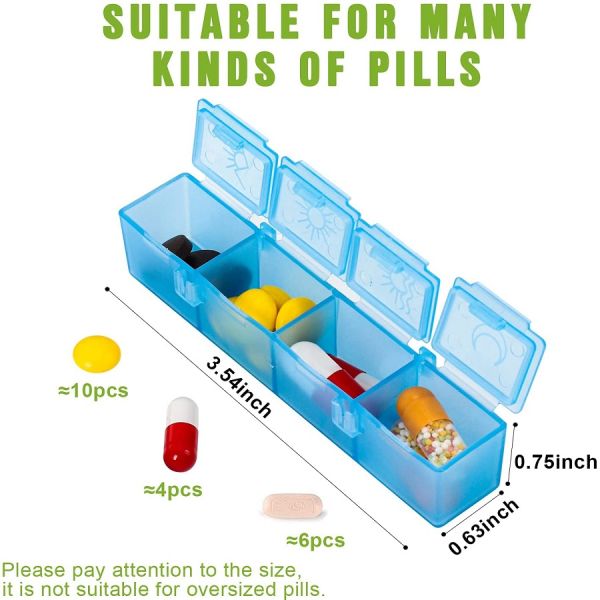 Горячая продажа Электронная умная коробка медицинского дела 7 дней 4 раза в день недельный диспенсер таблеток Четыре группы напоминания сигнализации