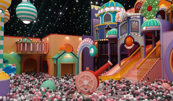 Équipement de terrain de jeux intérieur commercial pour enfants de 3 à 12 ans