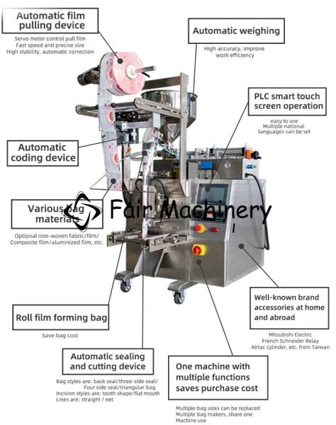 0.6mpa 380V  Liquid Pouch Packing Machine ketchup bagging machine