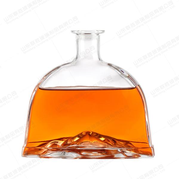 Garrafas de vinho de vidro borato transparente para produção de vinho fabricadas por garrafas de vidro