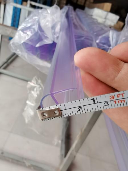 Porta de chuveiro de plástico de borracha de PVC transparente de 94 polegadas para garantia e função de elevação longa