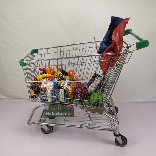 180L Customizable Steel Shopping Cart Supermarket Warehouse Shopping Trolley CE