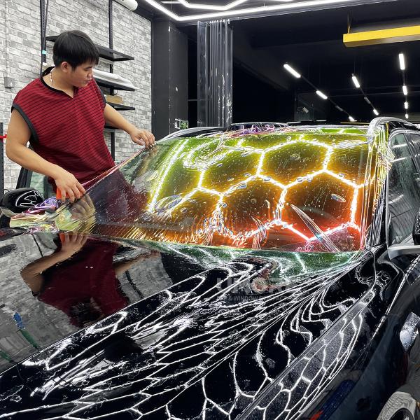 Premium Red Chameleon Car Windshield Protection Tint Film EPU Explosion Proof Self Healing Car Window Shield Protective Films