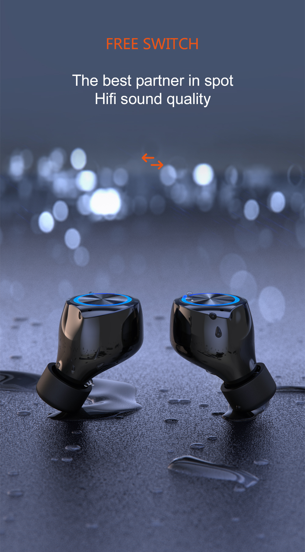 СТЕРЕО обломок HiFi TW90 беспроводное Bluetooth 5,0 наушника