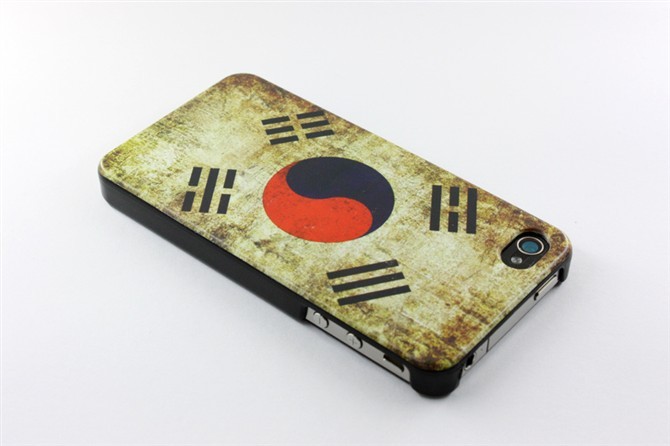 Durable Laser Engraving Iphone 4 Hard Shell Case With Multicolored Design