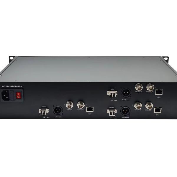 12G SDI Over Single Mode Fiber Transmitter and Receiver Extender Kits With XLR Audio and Ethernet