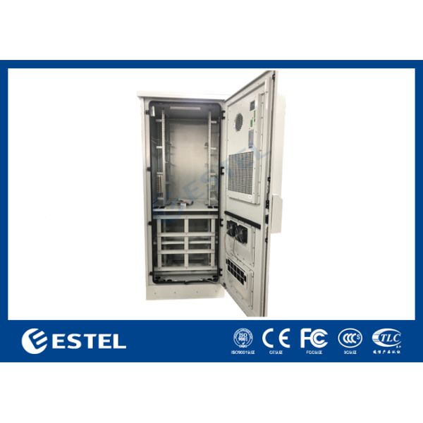 Telecom Power Cabinet and 32U Outdoor Battery Cabinet with Power Distribution Panel and Battery Anti-theft Protection