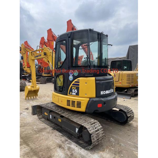 90% 2019 year 5 ton small machine digger used mini excavator komatsu pc55MR 1 included