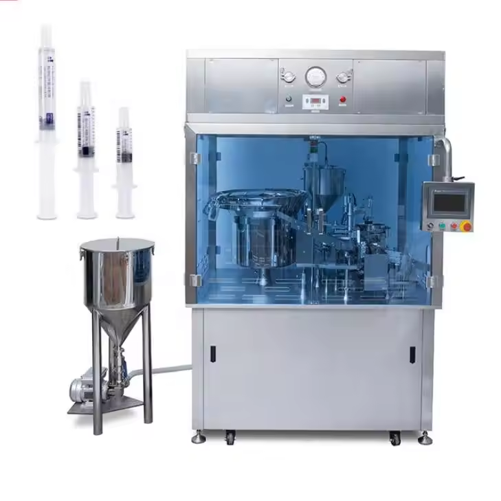 PLC Controlled Syringe Filling Machine With Stainless Steel Structure For Pharmaceutical Industry