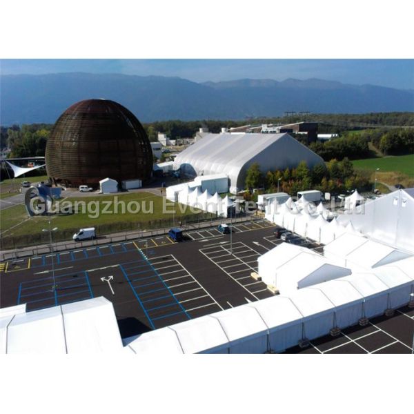 Big Size Outside Storage Tent White , Wedding Venues Marquee curved tent UV Resistant