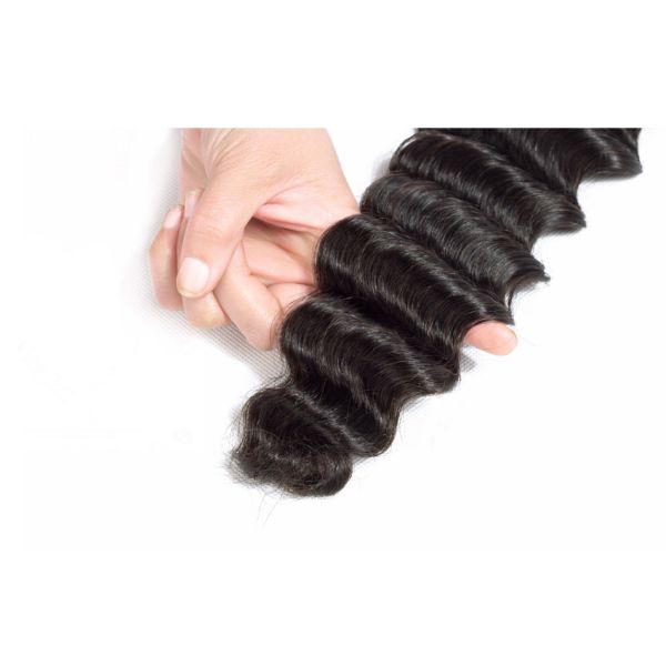 Peruvian Human Virgin Hair Loose Deep Wave 1b Natural Color No Chemical