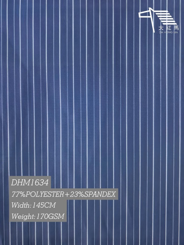 77/23 Polyester Spandex Jersey Fabric Vertical Stripe 170GSM for Sportswear