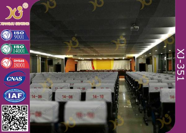 California Fire Proof Flame Retardant Concert Hall Seating With Folding Table