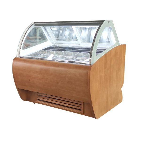 Commercial Gelato Display Freezer Ice Cream Display Refrigerator for Dessert Shop