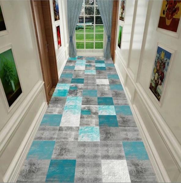 Geometric Abstract Painting Commercial Floor Mat Entrance Corridor Stairway Hotel Mat