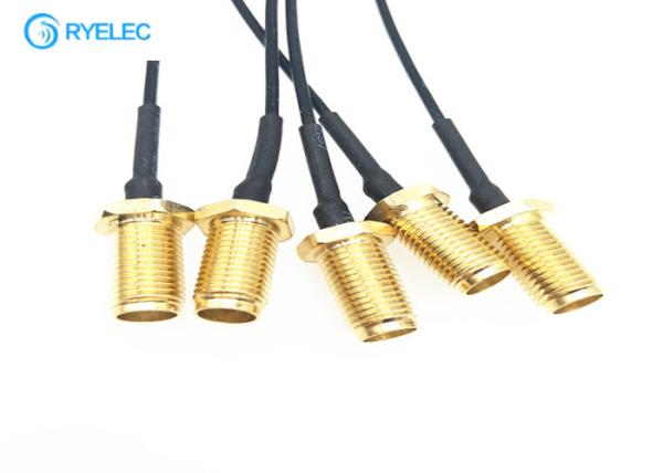 Conjuntos de cabo fêmeas do RF do anteparo da extensão SMA ao conector do IPX RF de Ufl do cabo de 1,37 milímetros