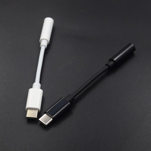 90mm AUX 3.5mm Audio Cable Female Convertor Jack USB Type C Earphone Adapter