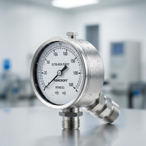 Ashcroft HPX40/50/63 High Purity Pressure Gas Gauge Undergoes Ultrasonic Cleaning