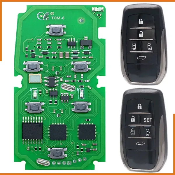 CK TOM-8 Universal Smart Car Key PCB Board 6 Buttons 8A/4D Chip
