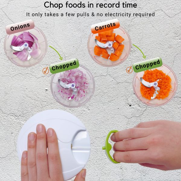 Mini Manual Vegetable Fruit Garlic Ginger Onion Meat Shredder Hand Pull Chopper Fruit