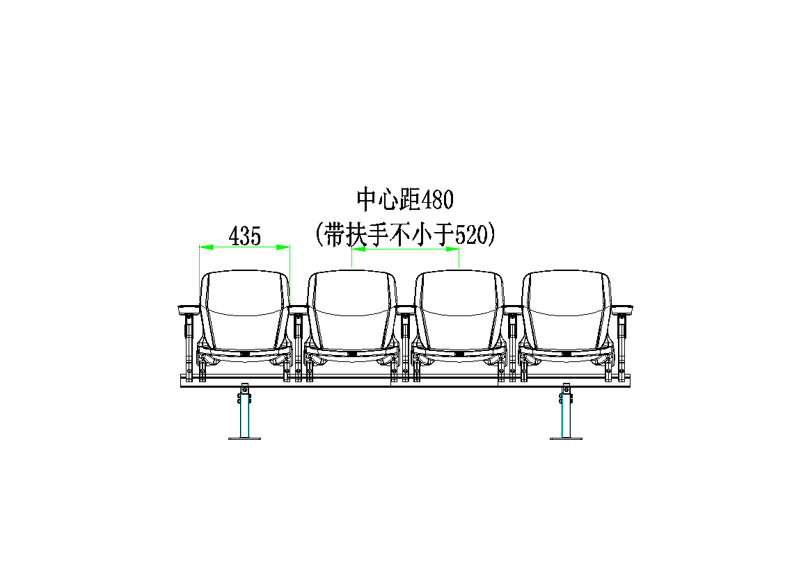 UV Engineered Eco-friendly Weather Resistant Fixed Seating and Bleacher Seats for Stadiums