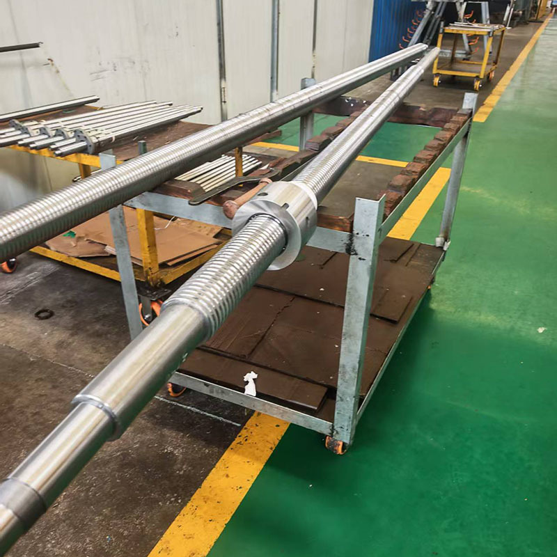 Silver Gray Stainless Steel Ball Lead Screw with 100 mm–26000 mm Customizable Length for High-Speed Precision Transmission
