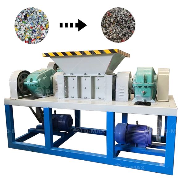 Recycling Iron Aluminum Copper with Double Shaft Plastic Metal Scraps Cutting Machine