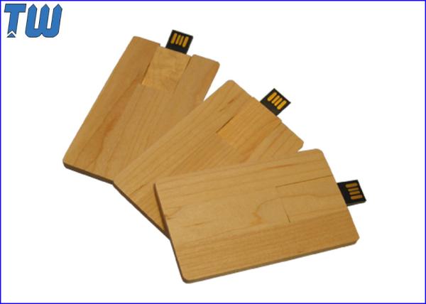 Natural Wood Credit Card 1GB USB Disk Drive Twister UDP Full Color Printing