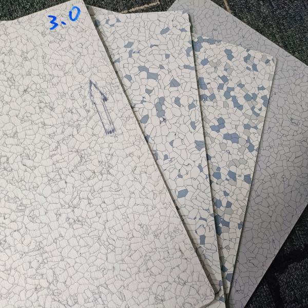 CE SGS 3 mm Relle plancher PVC Surface ESD Vinyle conducteur carreaux