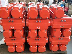 Ball Valve  Butterfly Valve Mounted With Epoxy Coated Pneumatic Rotary Actuator