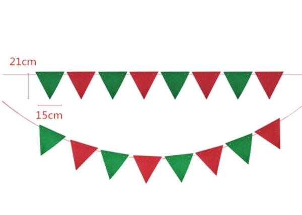 Customized Logo Christmas Tree Flag 20*15 Cm Felt Christmas Tree Decorations