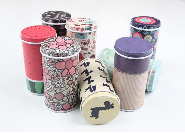 Glossy Lamination Round Metal Biscuit Tins For Wedding Anniversary Gift Packaging