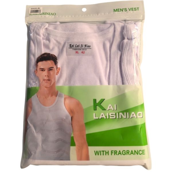 Kai Lai Si Niao $1 Men Cotton Vest M-XXL White Color Factory Direct Sell With Cheap Prices