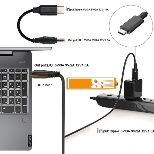 DC 15v Type 20V Converter Usb C Pd Trigger 5525mm