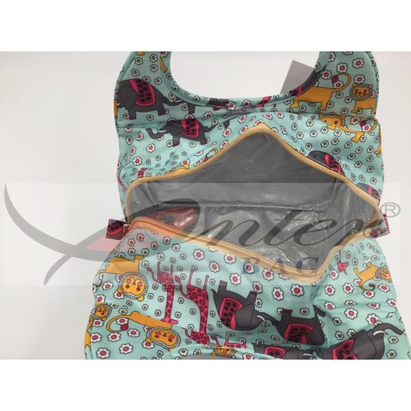 Portable Travel Cooler Bag With Zipper Environmental Protection Material