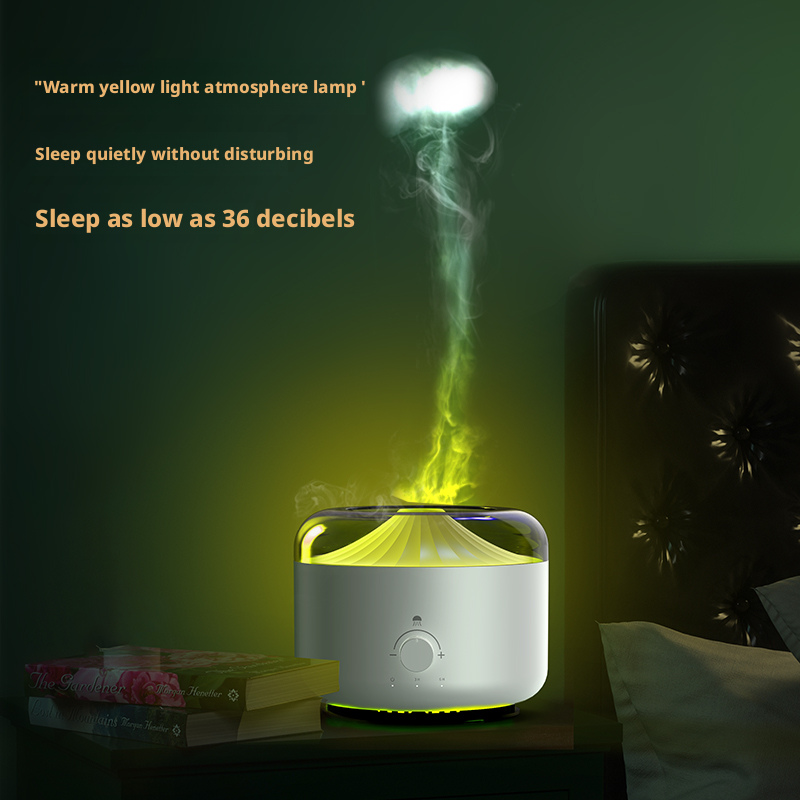 USB Powered Aroma Ultrasonic Humidifier With Humidistat Control RGB LED Lighting