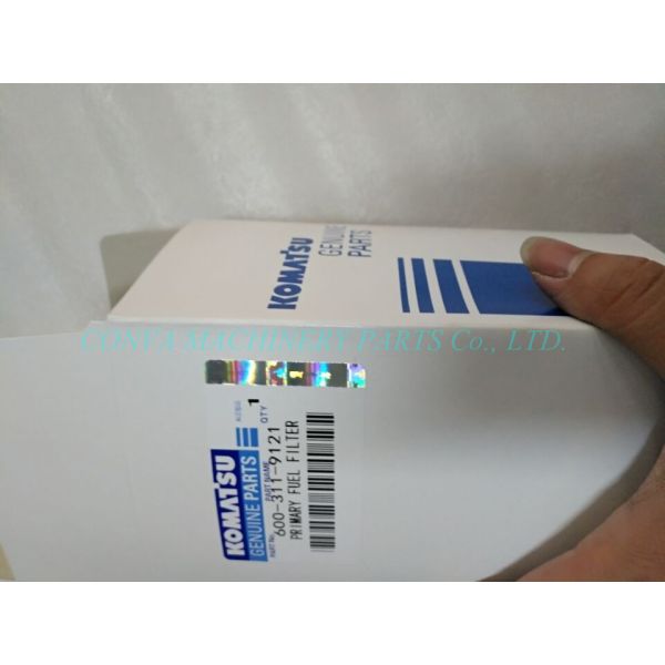 Black Diesel Engine Oil Filters Komatsu Fuel Filter 600-311-9121anti Humidity