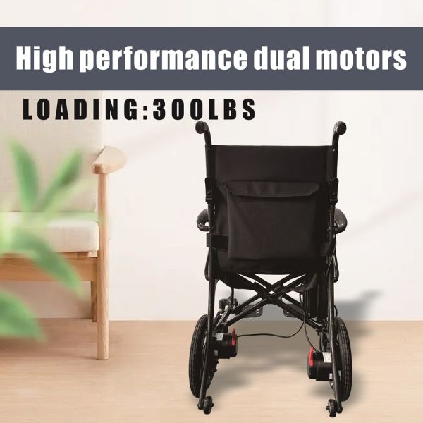 13KG Lightweight Electric Wheelchair with 300bs Loading and Carbon Fiber Frame Foldable