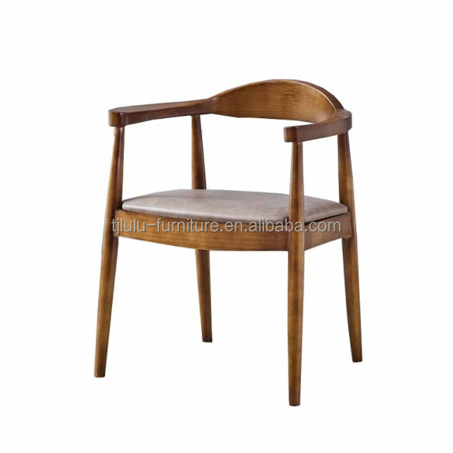 Solid Wood Dining Chair With Armrest Kennedy President Chair For Best Sale Dining Room Furniture