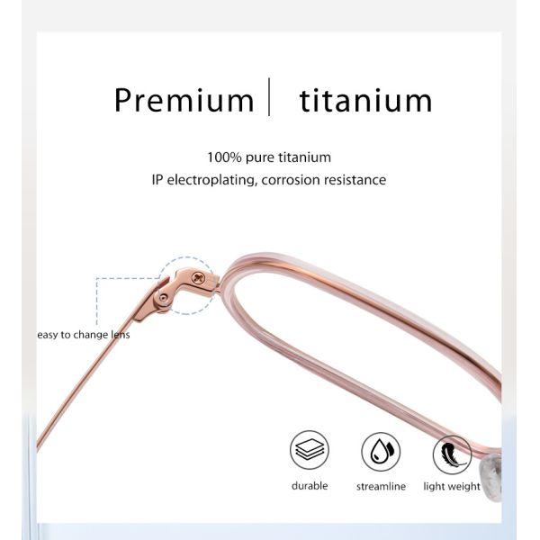 Свет стекел чтения титана ацетата OEM ориентированный на заказчика анти- голубой