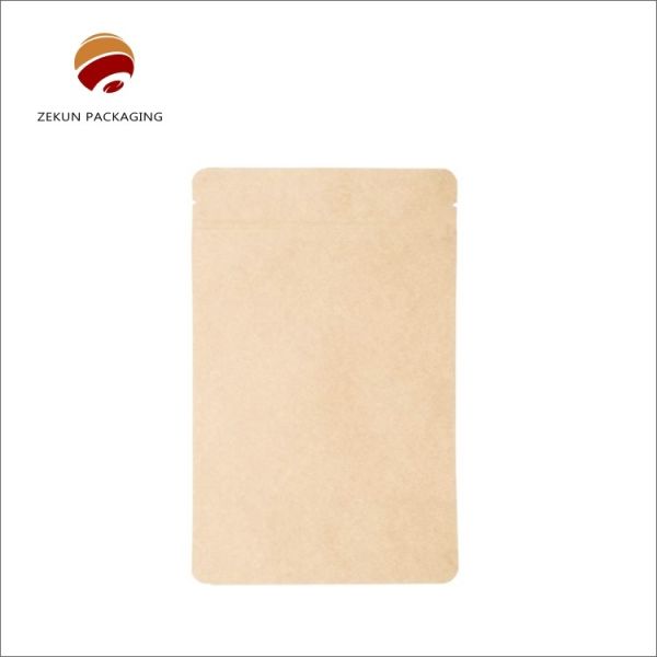 EXW Customized Printing Kraft Paper Zip Lock Bag with Customized Printing and