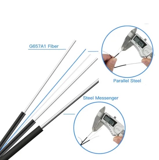PVC or LSZH Jacket Messenger Wire Ftth Drop Cable Fiber Optic