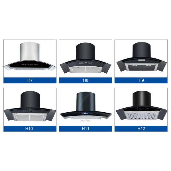 Smart Stainless Steel Glass Range Hood with App Control Low Noise Kitchen Chimney Hood