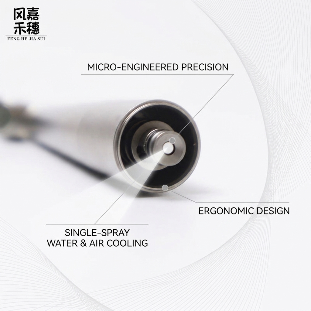 Dental High Speed Handpiece ≤65dB with 45g Compact Lightweight Design and Imported Ceramic Bearing