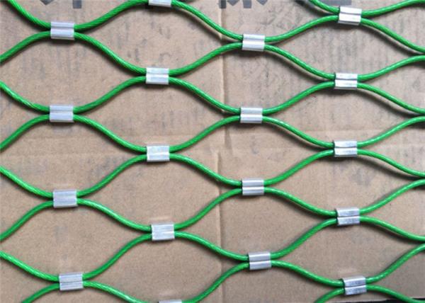 Softly Flex Decorative Wire Mesh Fencing , PVC / Nylon Woven Rope Mesh