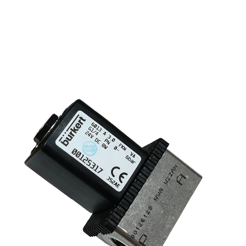 Burkert Solenoid Valve 00222122 00222123 00222125 00222126 00222127 00222129 Type 6213 2/2 Way Normally Closed Port Size G3/4 G1 Orifice 20mm FKM Seal Hot Fluid Industrial Control Valve