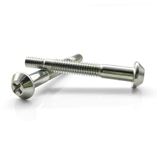 Cubierto con biselado de cabeza plana y hombro, tornillo especial de rosca y acabado de dacromet