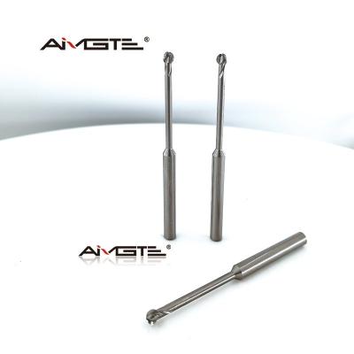 Carbide Ball Nose Lollipop End Mill for Aluminum 3 Flute High Speed CNC Milling Cutter Tungsten Steel Long Neck Design for 3D Contouring