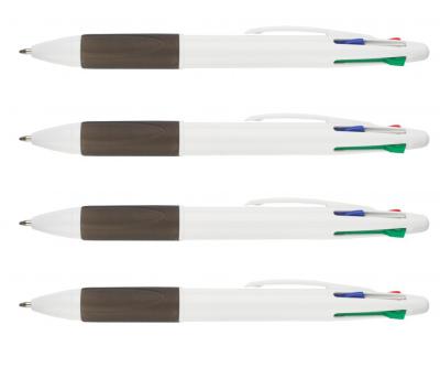 multicolor plastic ball pen for school & office writing, 4 colors plastic ballpoint pen