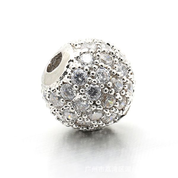 OEM шарика прокладки Кристл ювелирных изделий золота круга DIY покрывая серебряный